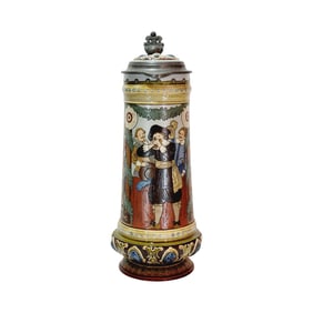 Mettlach Stein #2482, German Beer Stein, Marksman Target Shooting