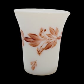 Bohemian Milk Glass, German Glass, Tiny Conical Glass