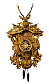 Black Forest Style Clock, German Cuckoo Clock, German Stag Cuckoo Clock