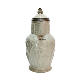 Mettlach Stein #6, German Beer Stein, Germania, Noah & King David