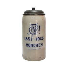 Stoneware Stein, German Beer Stein, Munich Student Stein
