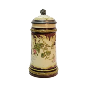 Mettlach Stein #2184/967, German Beer Stein, Gnomes Drinking and Playing