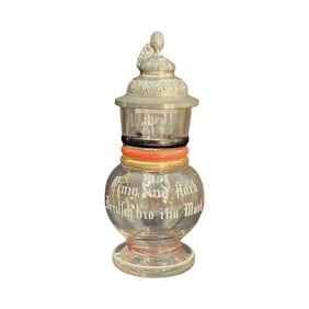 Glass Stein, German Beer Stein, Dedicated to German Strength