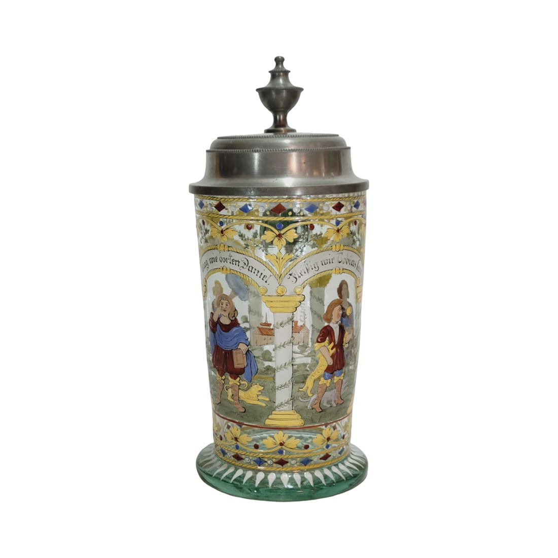 Glass Stein, German Beer Stein, 4 Panel Stein (1 of 16)