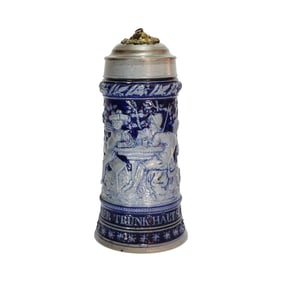 Matthias Girmscheid Stein #751, German Beer Stein, Outdoor Drinking Scene