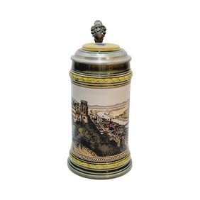 Mettlach Stein #3200, German Beer Stein, Heidelberg & Perkeo