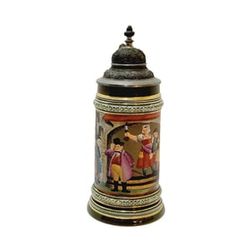 Simon Peter Gerz Stein #1216, German Beer Stein, Evening Scene