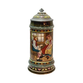Simon Peter Gerz Stein #1334, German Beer Stein, Tyroleans at Home