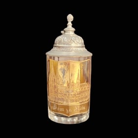 Small Glass Stein, German Glass Stein, Cologne Cathedral