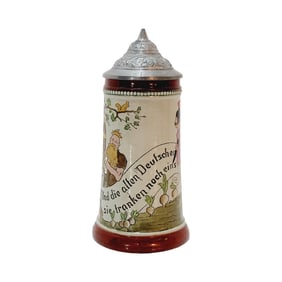 A. J. Thewalt Stein #522, German Beer Stein, Germans and Romans