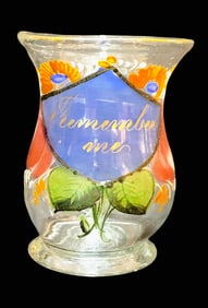 Bohemian Glass, German Glass, Small Floral Glass