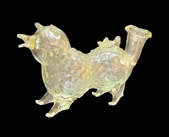 Glass Schnapshund, German Glass Schnapshund, German Shepard Schnaps Flask