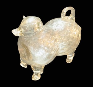 Glass Schnapshund, German Glass Schnapshund, German Shepard Schnaps Flask