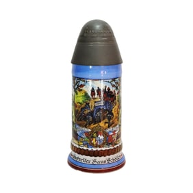 Regimental Stein, German Regimental Beer Stein, 10. Feld Art. - Rgt. 5 Batt. Erlangen 1903-1905