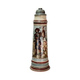 Reinhold Hanke Stein #1184/578, German Beer Stein, Pheasant Hunter