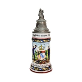 Regimental Stein, German Regimental Beer Stein, 8. Inf.-Rgt. Grossherzog Friedrich von Baden 4.
