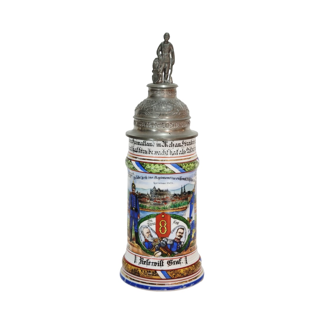 Regimental Stein, German Regimental Beer Stein, 8. Inf.-Rgt. Grossherzog Friedrich II. v Baden 5. (1 of 17)