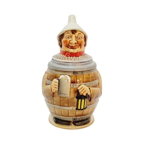 Reinhold Merkelbach Character Stein, German Beer Stein, Funnel Man