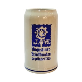 Gerz Stein, German Beer Stein, J.W. Augustiner Brau Munchen
