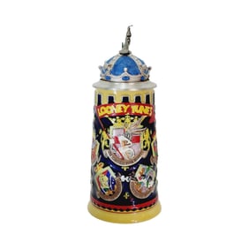 Stoneware Stein, Chinese Beer Stein, Looney Tunes