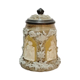 Mettlach Stein #1467, German Beer Stein, Four Seasons