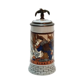 Mettlach Stein #2833E, German Beer Stein, I Had a Comrade