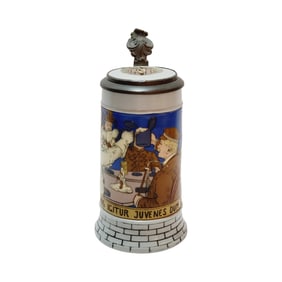 Mettlach Stein #2833F, German Beer Stein, Gaudeamus Igitur