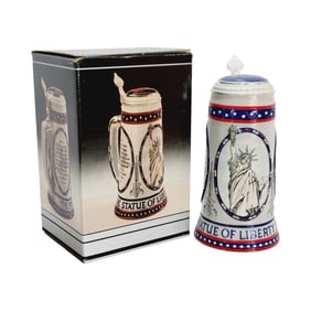 Stroh's Brewery Stein, Brazilian Beer Stein, Statue of Liberty