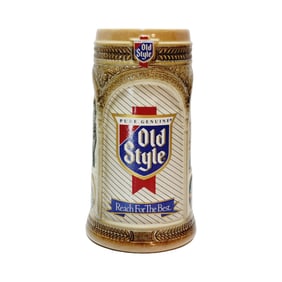Heileman Old Style Stein, German Beer Stein, Pure Genuine Old Style