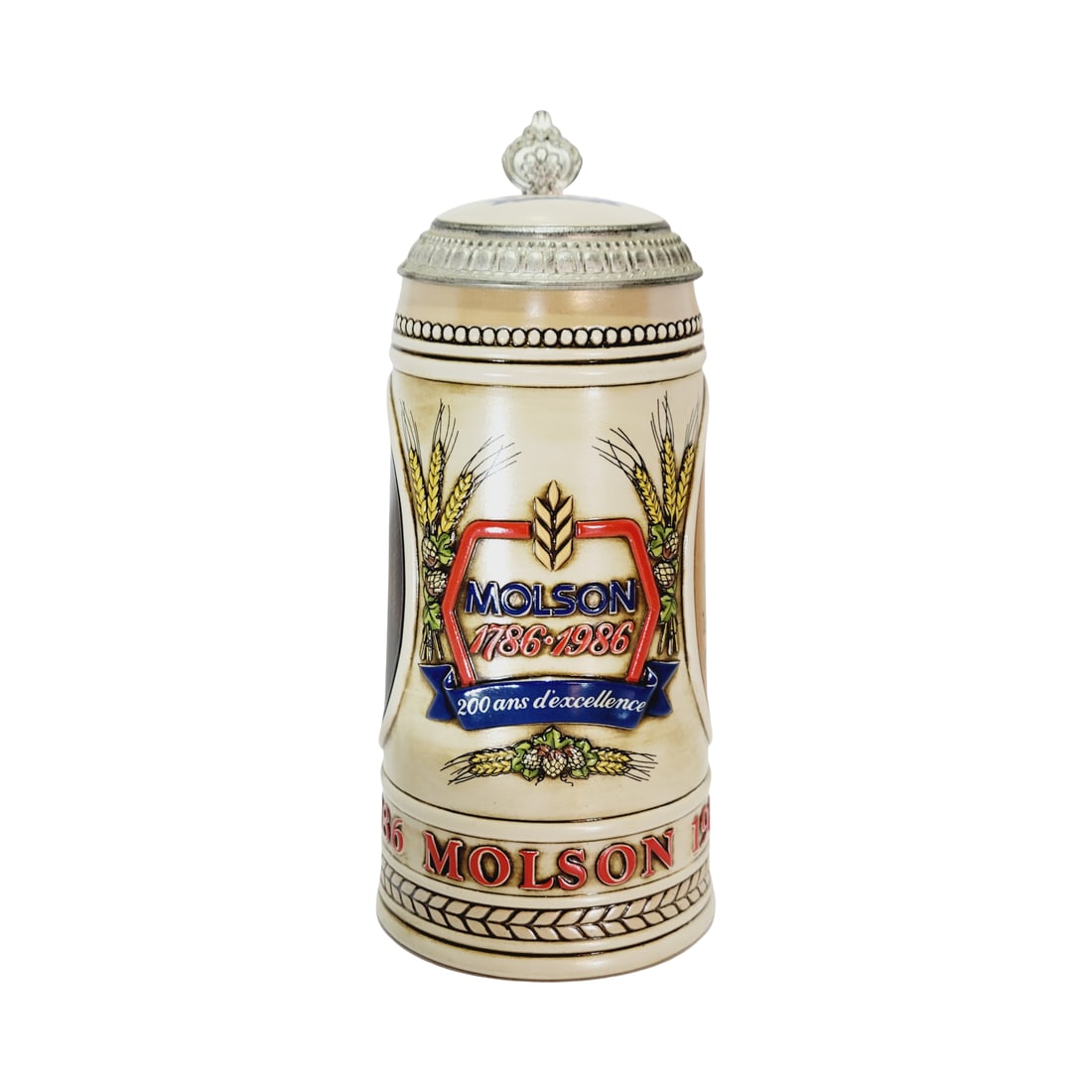 Brewery Stein, Brazilian Beer Stein, Molson 200 Year Anniversary Stein (1 of 9)