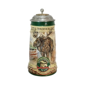 Brewery Stein, Brazilian Beer Stein, Moosehead 125 Year Anniversary Stein