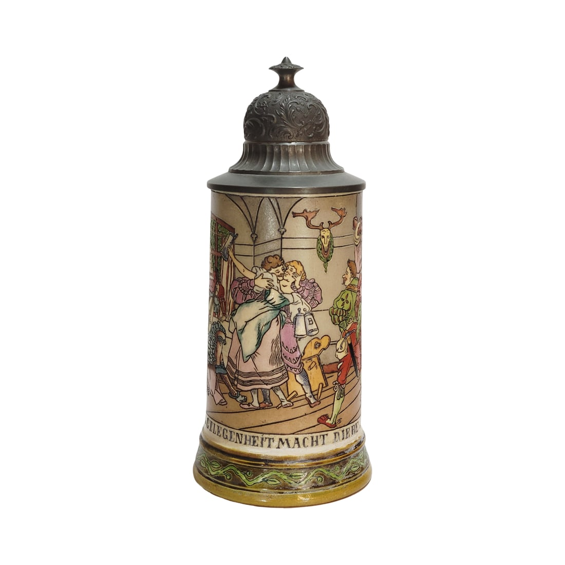 Hauber & Reuther #441, German Beer Stein, Stolen Kiss