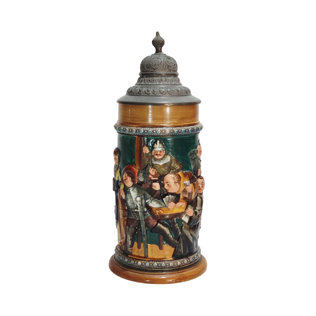 Reinhold Hanke #1912, German Beer Stein, Tavern Scene (1 of 11)