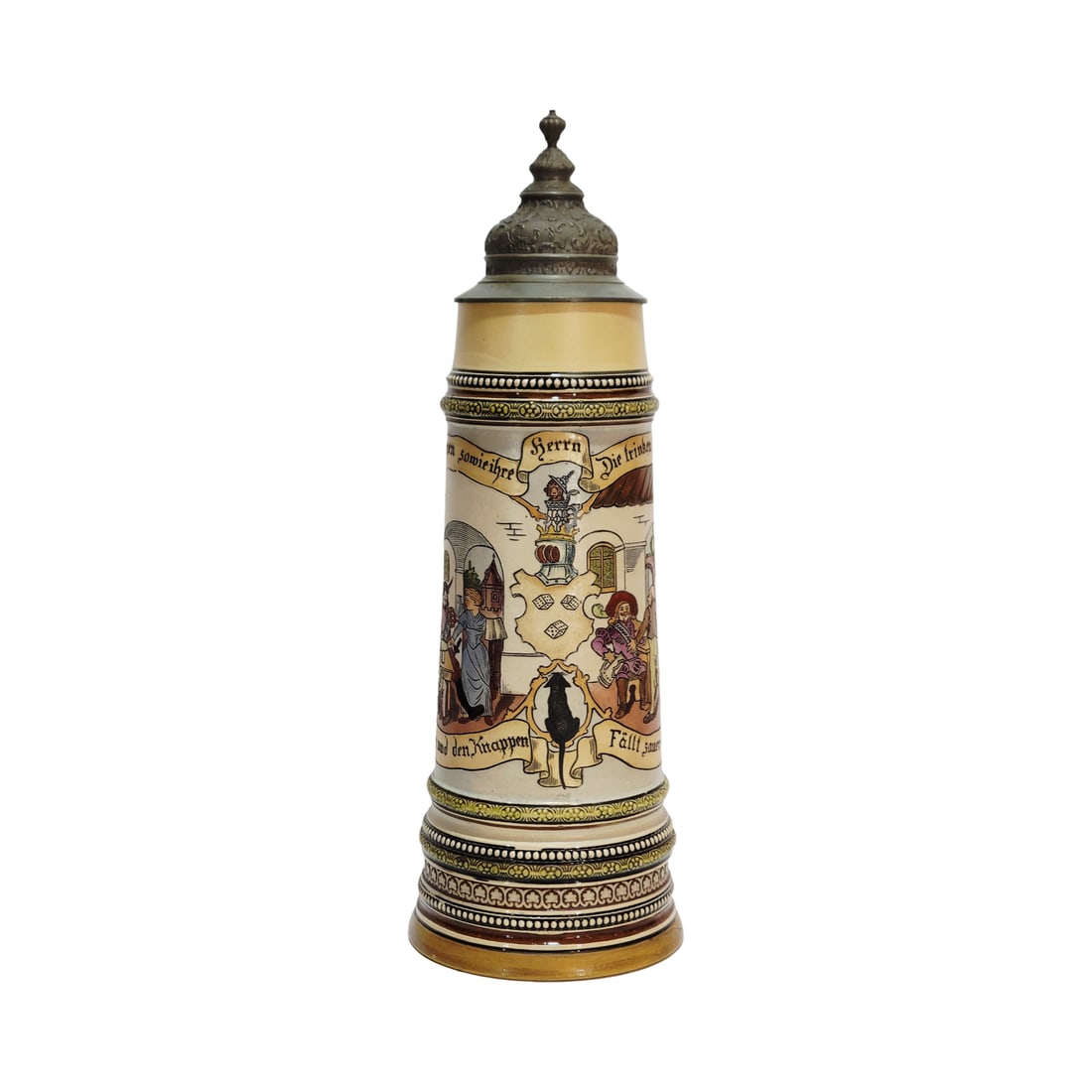 Hauber & Reuther #435, German Beer Stein, Drinking Scenes (1 of 18)