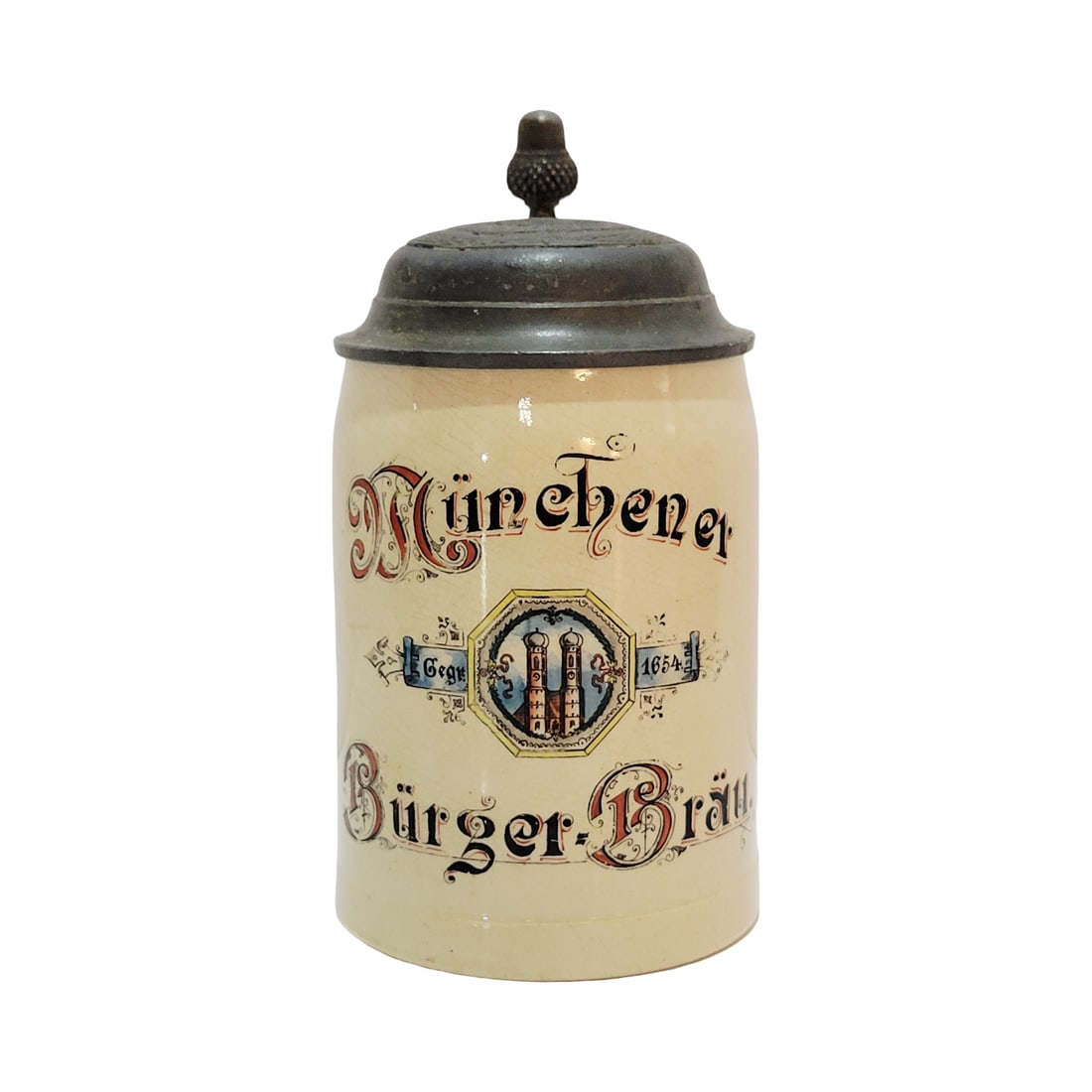 Merkelbach & Wick Beer Stein, German Brewery Stein, M?nchener B?rger-Br (1 of 12)