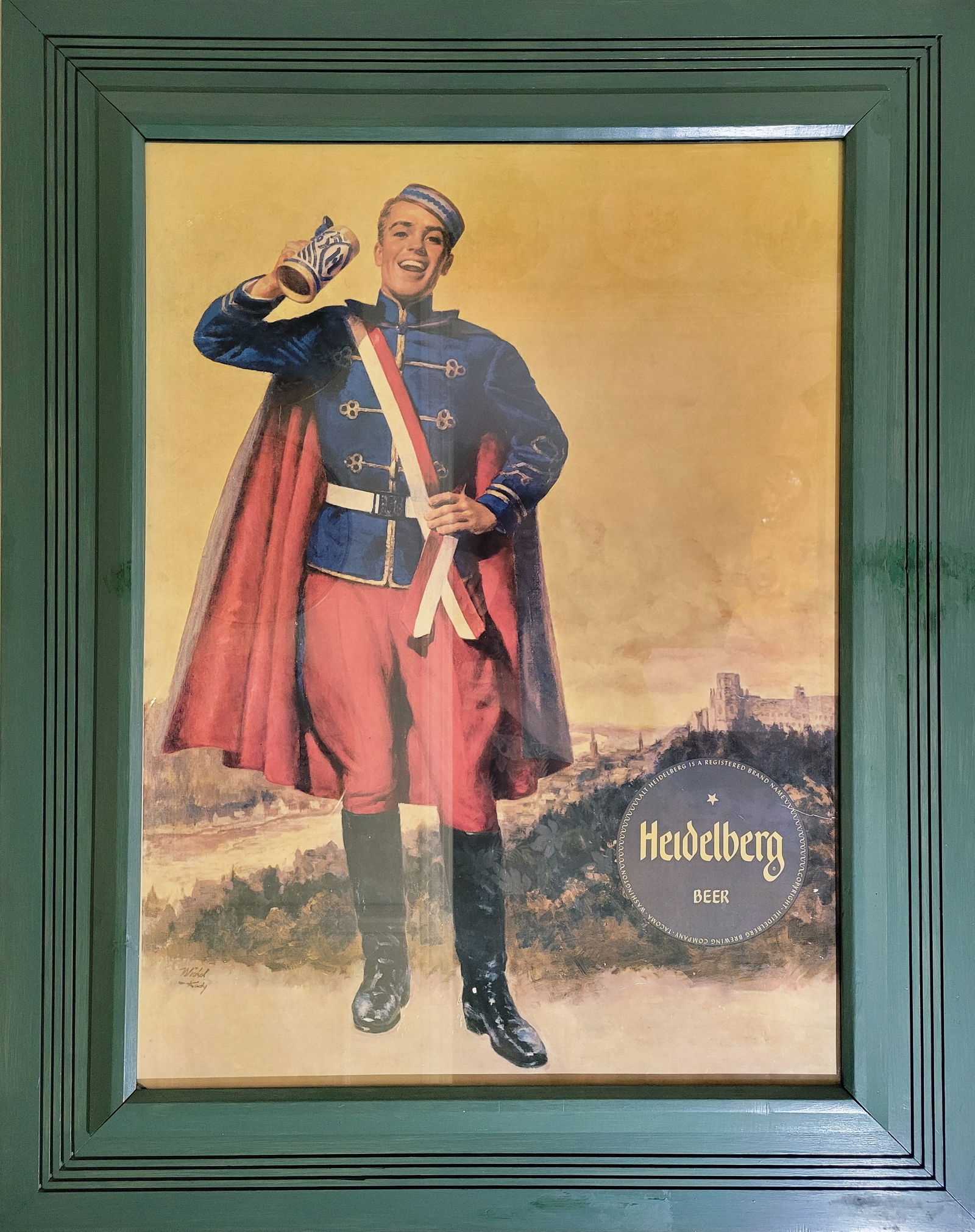 Heidelberg Beer Picture, German Beer Picture, Large Heidelberg Beer Advertising Picture (1 of 5)