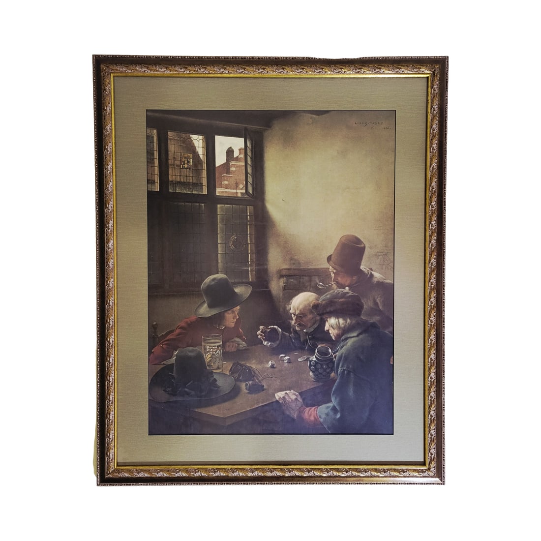 German Art Print, German Painting, Die W?rfelspieler (The Dice Players), by Claus Meyer (1 of 6)