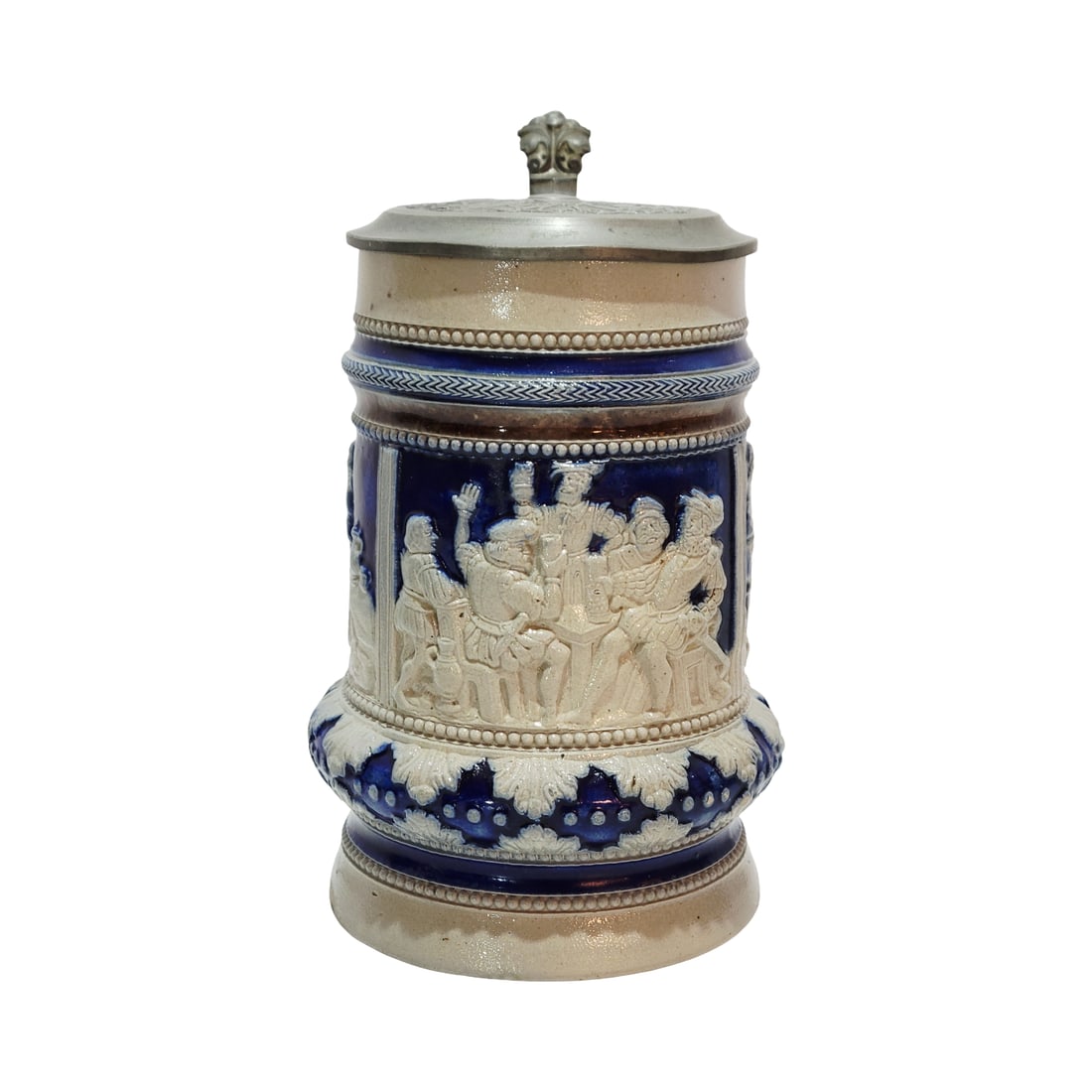 Simon Peter Gerz Stein, German Beer Stein, 3 Panels of Festive Scenes (1 of 11)