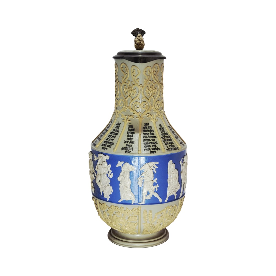 Mettlach #171, German Beer Stein, Twelve Months Master Stein (1 of 15)