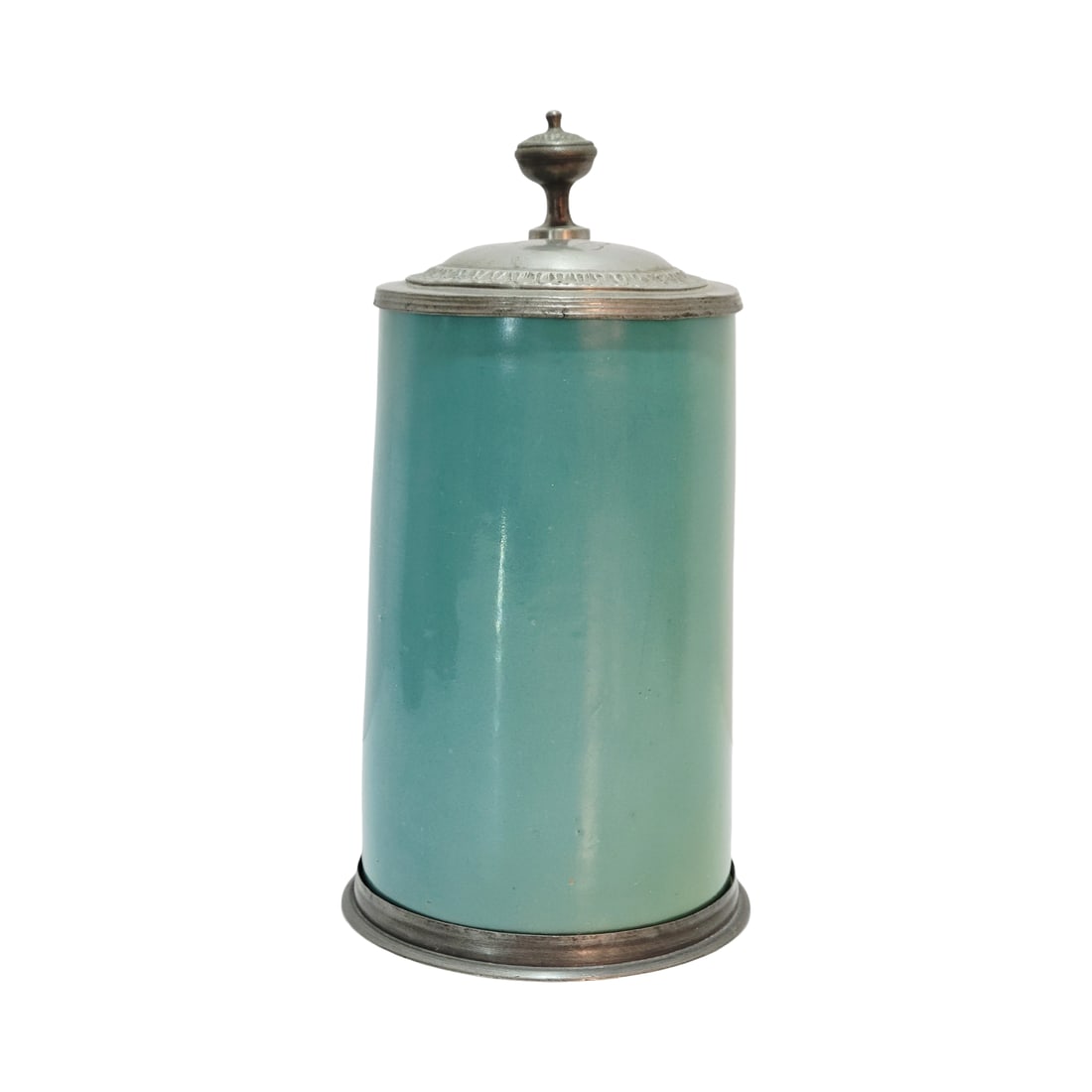 Faience Stein, German Beer Stein, Turquoise Glaze Stein (1 of 8)