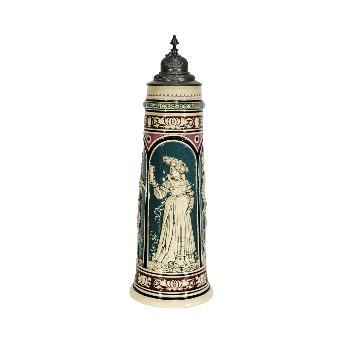 Dumler & Breiden #249, German Beer Stein, Figures in the Style of Holbein (1 of 11)