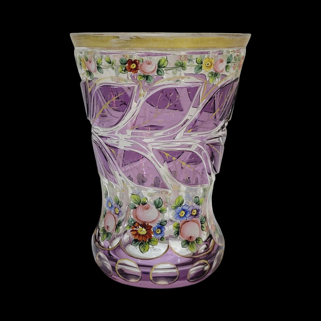 Glass Beaker, Bohemian Glass Beaker, Floral Beaker (1 of 14)