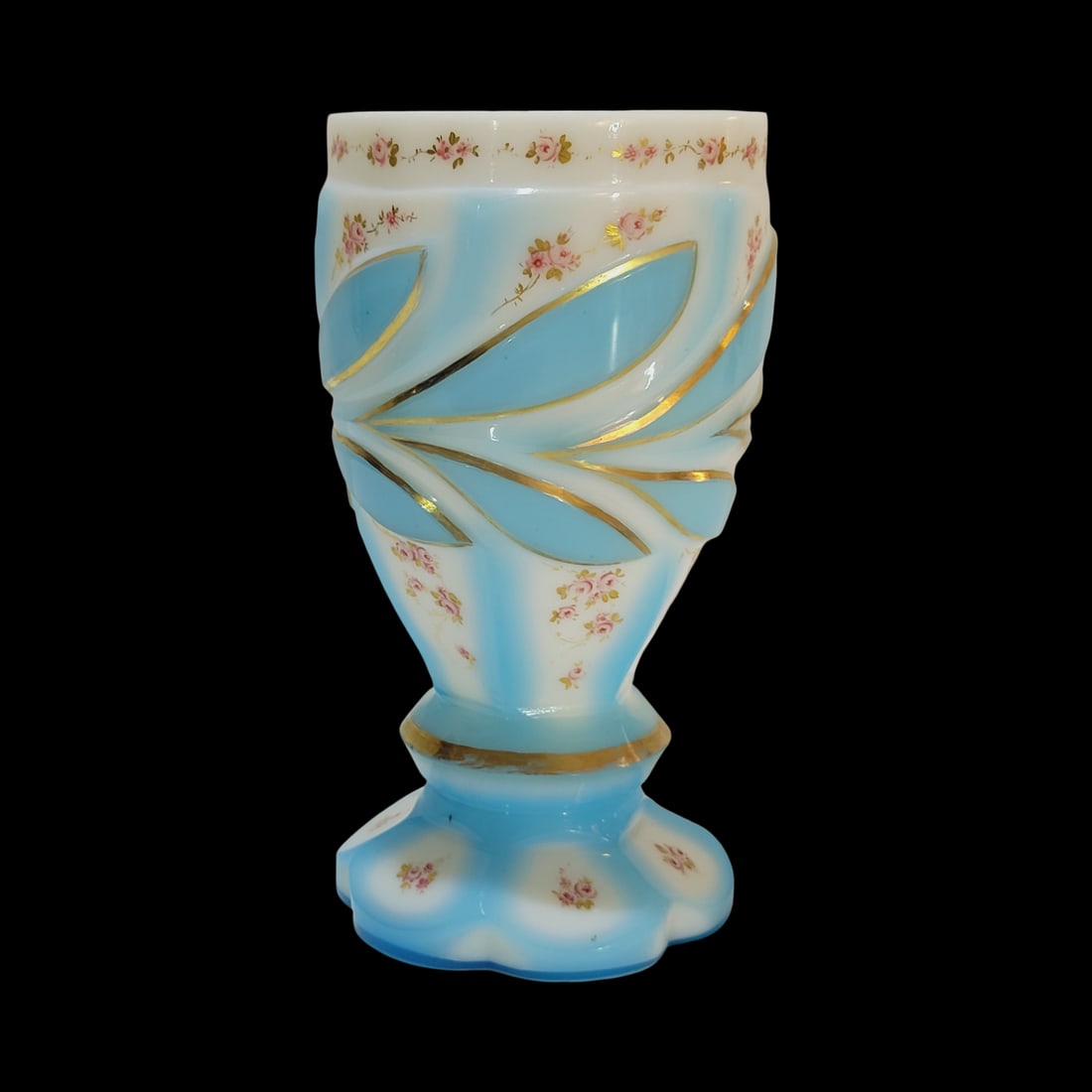 Glass Beaker, Bohemian Glass Beaker, Blue Opaline and White Beaker (1 of 10)