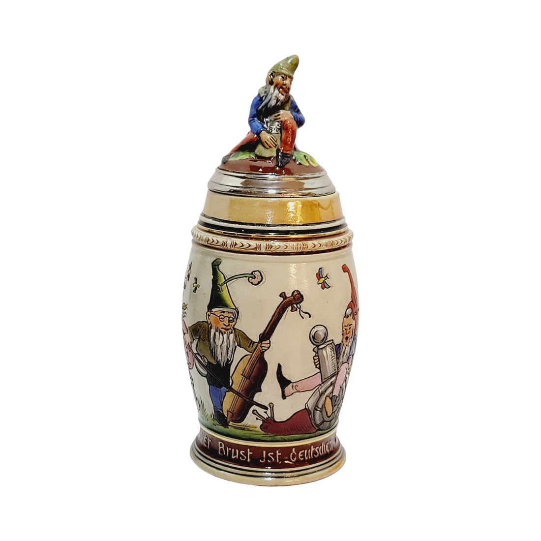Matthias Girmscheid #171, German Beer Stein, Gnomes Playing and Drinking (1 of 17)