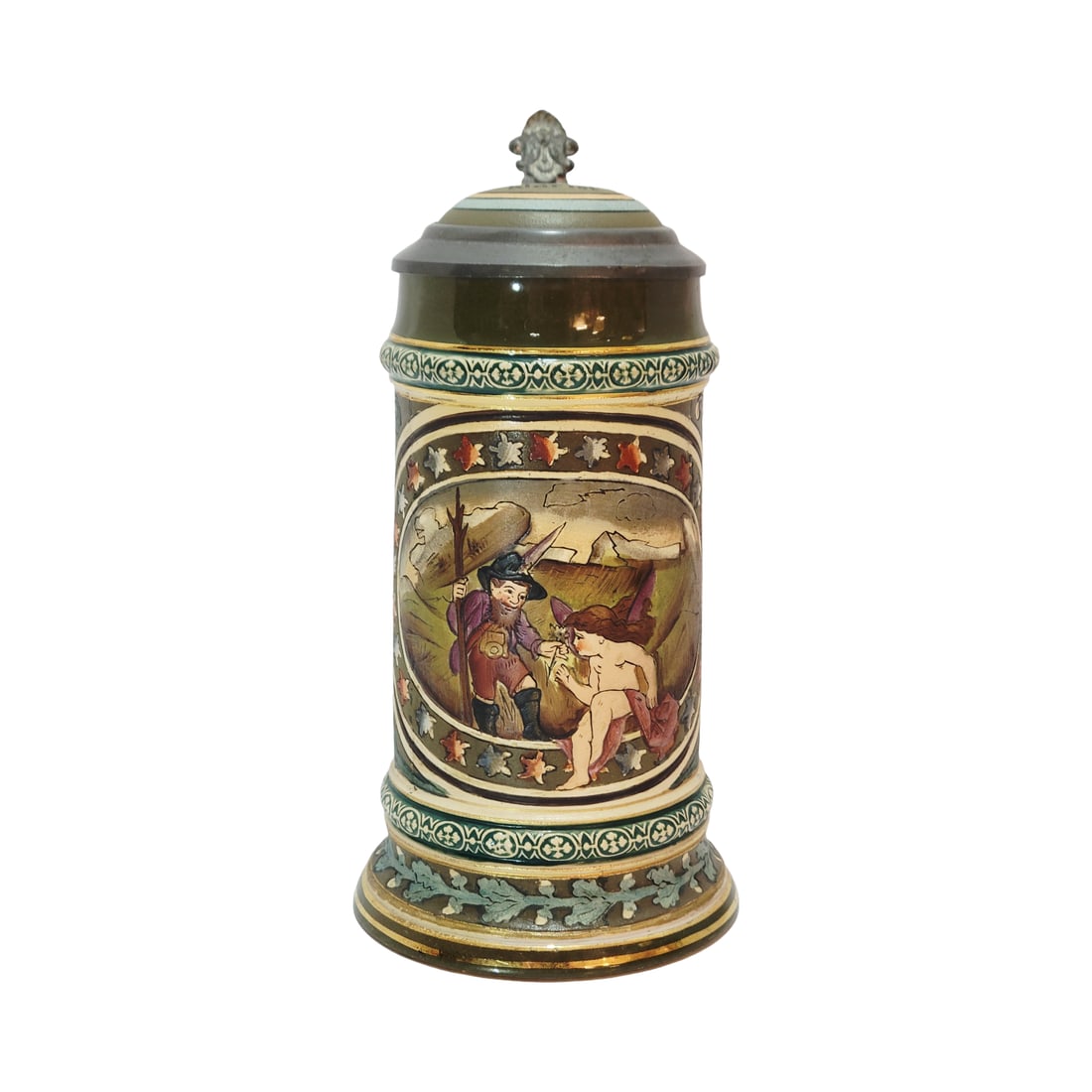 Simon Peter Gerz #258, German Beer Stein, Gnome and Fairy (1 of 12)