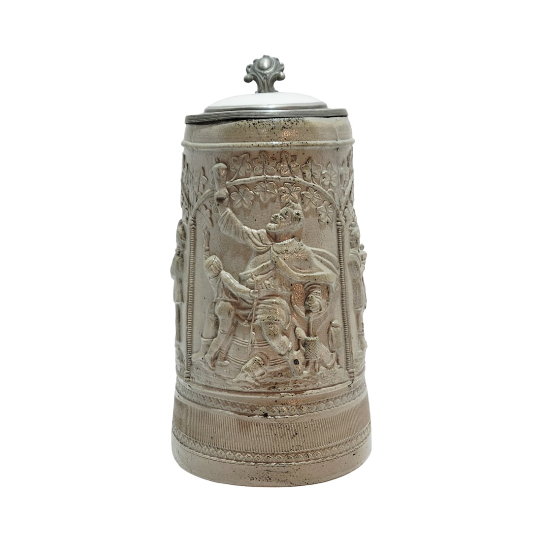 Regensburg Type Stein, German Beer Stein, 3 Panels of King Gambrinus (1 of 10)