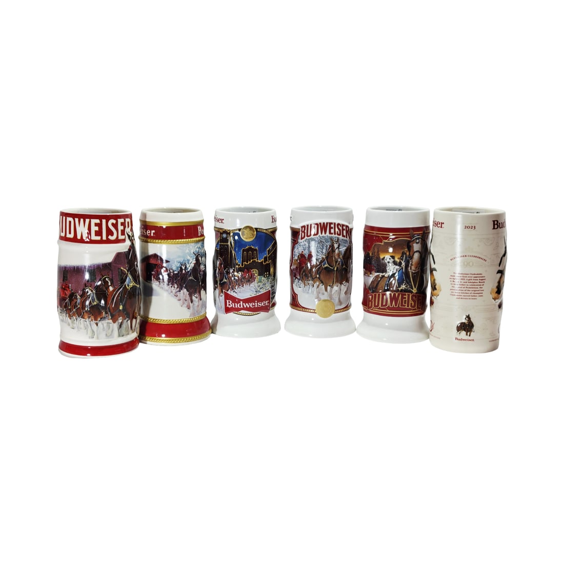 Anheuser-Busch Steins, Chinese Beer Steins, 2018, 2019, 2020, 2021, 2022 & 2023 Traditional Holiday (1 of 19)