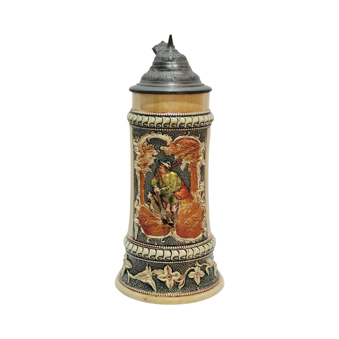 Adolf Diesinger #532, German Beer Stein, Hunter in Forest (1 of 10)