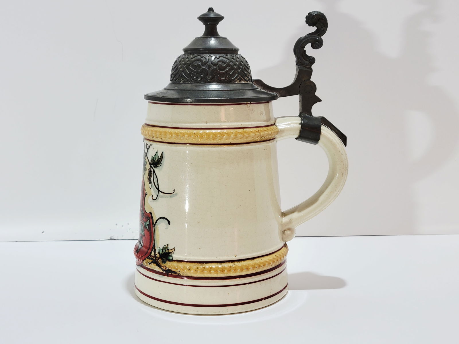 Pottery Stein, German Beer Stein, Monkey with Stein - 3