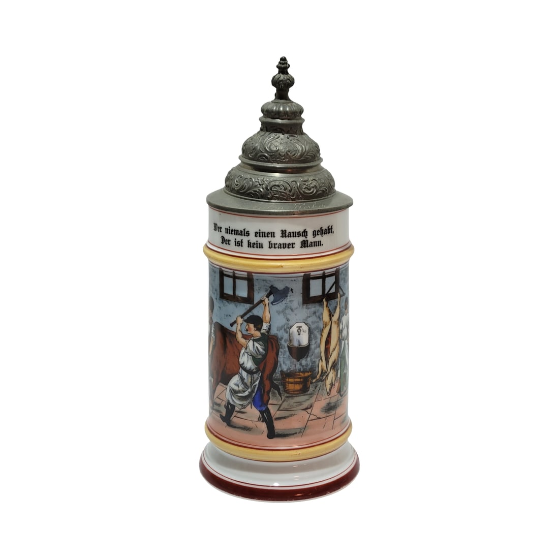 Porcelain Occupational Stein, German Beer Stein, Butcher Stein (1 of 19)
